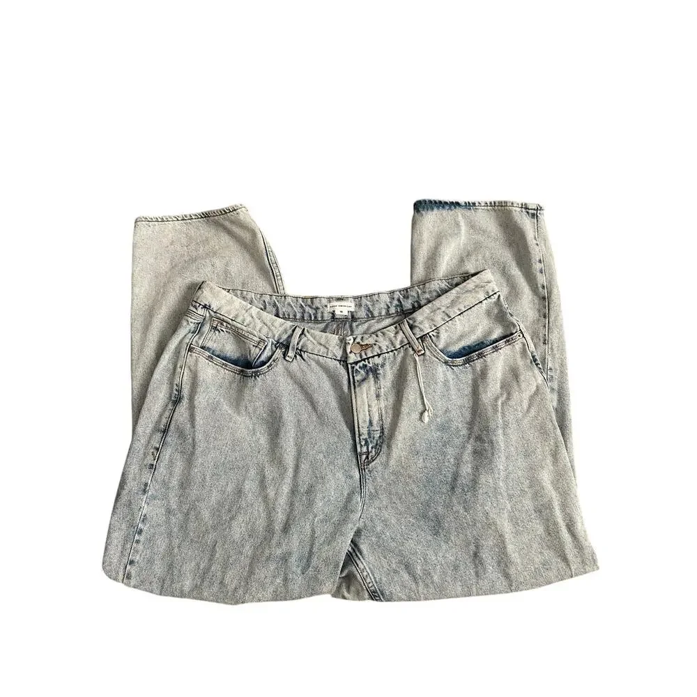 Good American Relaxed Distressed Jeans Size 16 - Picture 3 of 6